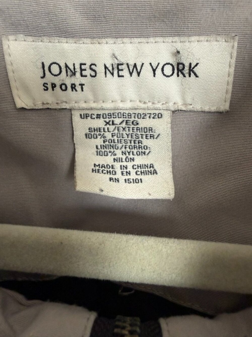 Jones New York Sport Black Lightweight Zip Jacket XL Classic Travel Coat - Picture 11 of 11